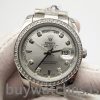 Rolex Day-date 118346 Reloj automático gris plateado con diamantes de 36 mm