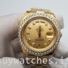 Rolex Day-Date 128348rbr 36 mm Reloj automático unisex de oro con diamantes