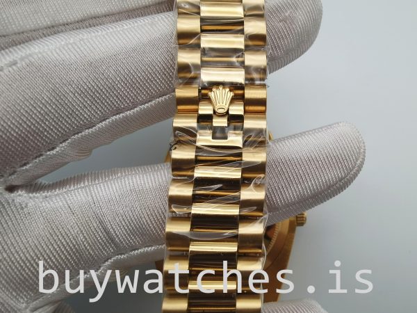 Rolex Day-Date 128348rbr 36 mm Reloj automático unisex de oro con diamantes