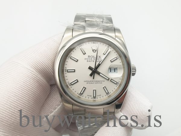Rolex Datejust 126300 Reloj Oystersteel con esfera plateada 41 para hombre
