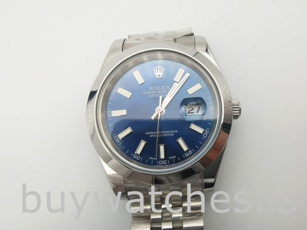 Rolex Datejust 126300 Reloj automático de acero azul para hombre de 41 mm