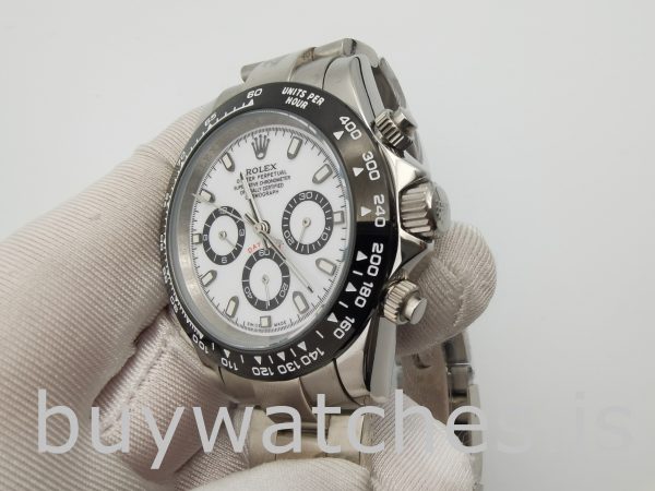 Rolex Daytona 116500 Reloj para hombre con esfera blanca de 40 mm