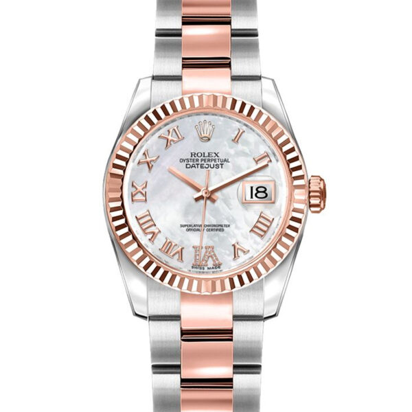 Rolex Datejust 179171 Lady Grey 26mm Reloj automático de acero en oro rosa