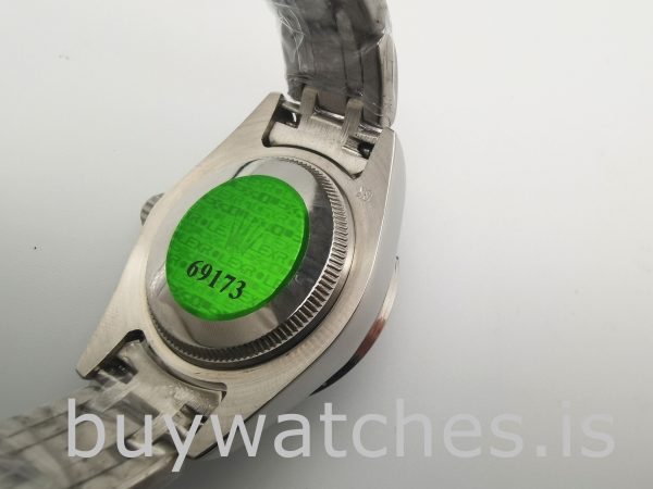 Rolex Datejust 81339 Dial blanco 34mm Reloj para dama con 31 joyas