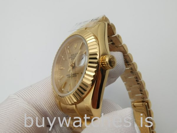 Rolex Datejust 68278 Reloj automático Champagne Dial Ladys de 31 mm