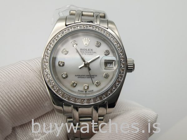 Rolex Datejust 80299 Reloj de mujer de 29 mm con esfera de oro blanco