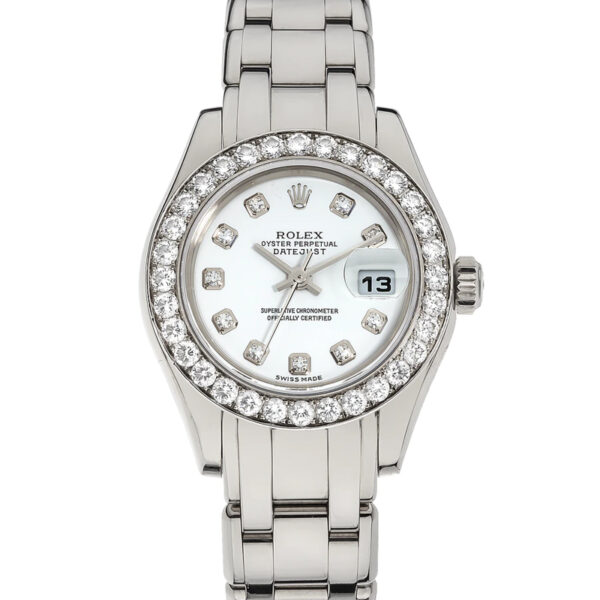 Rolex Datejust 80299 Reloj de mujer de 29 mm con esfera de oro blanco
