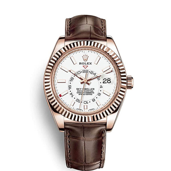 Rolex Sky-Dweller 326135 White 42mm Reloj automático color marrón sólido