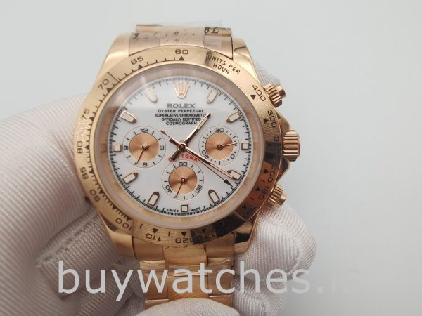 Rolex Daytona 116505 Reloj para hombre con esfera de oro rosa de 40 mm